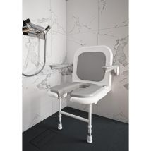 Siège De Douche Relevable Avec Dossier Et Accoudoirs Série 4000 - Akw