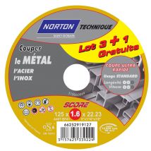 Disques À Tronçonner Pour Métal Et Inox Diam. 125mm Lot De- Nort Technic