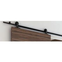 Rail Pour Porte Coulissante Larg.93 Cm Maximum En Applique Aluminium Noir
