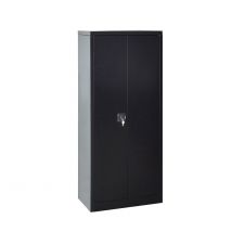 Armoire De Rangement 2 Porte En Métal Noir