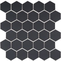 Mosaïque Noire L.28,1 X L.29,5 Cm Ceram Hexagone