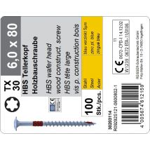 Vis Bois Diam. 6 X 80 Mm Boîte De 100 - Reisser