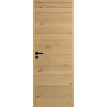 Bloc-porte Hema Bois Larg.83 Cm Poussant Droit Pleine Huiss.90 Mm