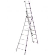 Echelle Transformable 3 Plans X 10 Marches H.6,84 M - Tubesca Comabi - Bricoman