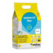 Colle Carrelage En Poudre Blanc C2s1et Pour Sol Et Mur Intérieur & Extérieur 5 Kg - Webercol Flex Weber - Bricoman