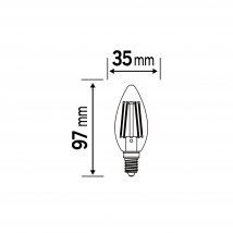 Ampoule E14 C35 470lm 4000k - Zeiger