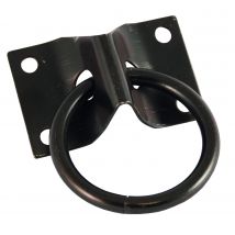 Platine 70x45mm+anneau Acier Zingué Noir Diam.7 Mm