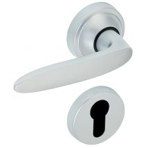 Poignées De Porte Sur Rosace Chrome Velours Muze Zamack X2 - Vachette