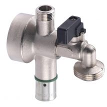 Applique Machine À Laver Jupe Haute Raccord Per À Sertir Diam.16 Mm Avec Robinet Pour Machine À Laver