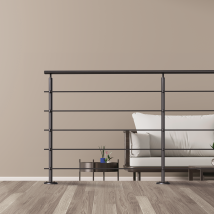 Poteau Prestio 9005 Black Fix. À Plat