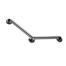 Barre D'Appui Coudée 135° 40 X 40 Cm 3 Points Fixations Acier Inoxydable Poli - 01264-ls Akw - Bricoman