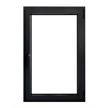 Fenêtre Aluminium H.95 X L.60 Cm Ouvrant À La Française 1 Vantail Tirant Gauche Gris