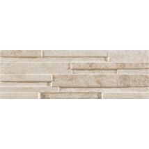 Plaquette De Parement Grès Cérame Émaillé 17x52 Rockaway Cream