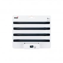 Lot 4 Poignées Inox Creux Noir Mat L128 Mm