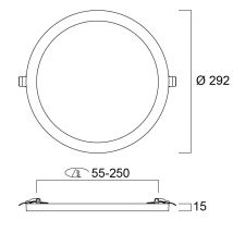 Downlight 29,2 Cm 55-250 Mm 1900lm Cct - Sylvania