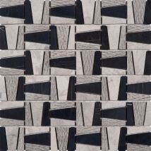 Mosaïque Noir Gris L.30 X L.30 Marbre Trapeze