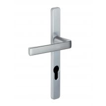 Poignée De Porte Sur Plaque Grise Entraxe 24 Mm Clé En En I Kaza X2 - Vachette - Bricoman