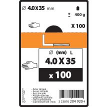 100 Gonds A Vis Acier Zingue 4.0x35