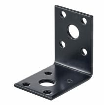 Équerre D'Assemblage Acier Noir 50 X 50 X 35 Mm - Hettich