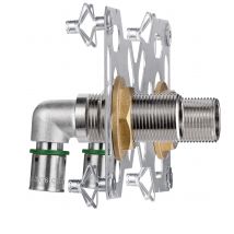 Kit De Fixation Robinetterie Double Pour Installation En Per À Sertir Diam.16 Mm Easy Fix - Bricoman