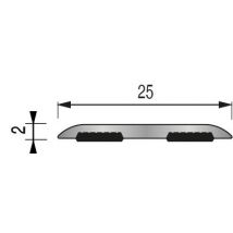 Barre De Seuil Aluminium Auto-adhésif L.270 X L.2,50 Cm