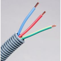 Gaine Préfilée 3x6 Mm² Diam.25 Mm 50 M Gris - Elydan