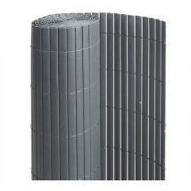 Canisse Plastique Ovale Gris Anthracite H.1 X L.3 M - Bricoman