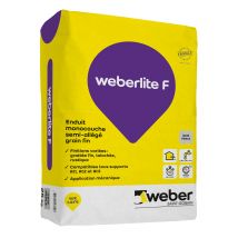 Enduit Monocouche Gris Perle 25 Kg Weberlite F - Weber