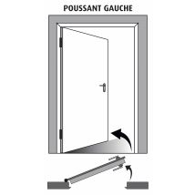 Bloc-porte Laqué Blanc Lisse 83 Cm Poussant Gauche