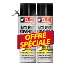 Mousse Expansive Polyuréthane Universelle Manuelle 500 Ml - Elch (lot De 2)