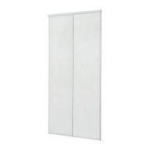 Kit Portes De Placard Coulissantes Blanches 2 Vantaux 10x1200x2500mm