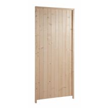 Porte De Service Sapin Bois Poussant Droit 200x80 Cm