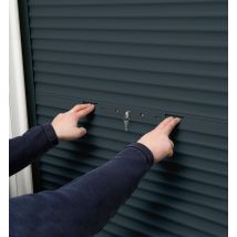 Volet Roulant Aluminium Tirage Direct Gris H220 X L.100 Cm