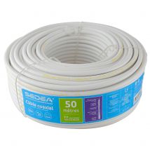 Câble Coaxial 17 Vatc/ph/a Triple Blindage En Couronne De 50 Mètres - Blanc - Sedea - 032750 - Bricoman