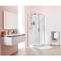 Paroi De Douche D'Angle Coulissante 1/4 De Cercle L.90 X H.190 X Ep.0,06 Cm Malta