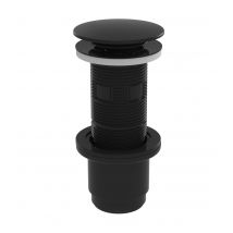 Bonde Universelle Lavabo Noire Avec Clapet Abs Haut.100 Mm Digiclic Ou Fixe - Valentin - Bricoman