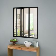 Verrière Atelier Aluminium Coulissante, 3 Vitrages Inclus H.130 X L.93,20 Cm Noir Sablé