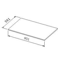 Top Pour Caisson Bas Largeur 90 Cm Blanc