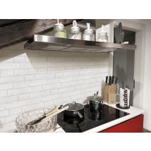 Plaquette De Parement Grès Cérame Émaillé 16x40cm Argille Blanc