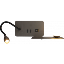 Applique Murale Chr En Aluminium Gris Anthracite H.12 X L.25 Cm Zia Droite - Arlux - Bricoman