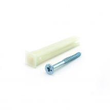 Chevilles Pour Béton Cellulaire Nylon 6 X 65 + Vis 8 Pcs
