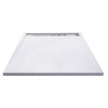 Receveur De Douche Extra-plat L.120 X L.90 Cm Ep.2,7 Cm Résine Blanc Senstures Caniveau