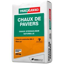 Chaux Hydraulique Nhl 2 Blanc 25 Kg - Chaux De Paviers Parex