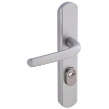 Poignée De Porte Sur Plaque Grise Secumax X2 - Vachette