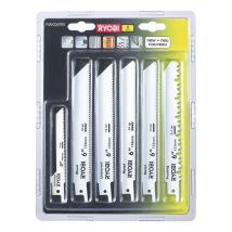 6 Lames Panachées Scie Sabre Ryobi - Bricoman