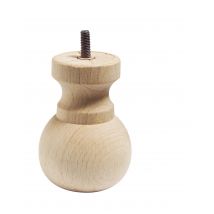 Pied De Lit Poire En Bois De Hêtre Naturel H.10 Cm - Chainey