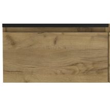 Meuble Sous Vasque Suspendu 1 Tiroir Décor Chêne L.60 X P.45,80 X H.32 Cm - Natural Rock