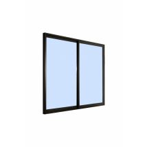 Fenêtre Aluminium H.115 X L.100 Cm Coulissant 2 Vantaux Gris