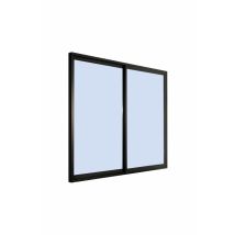Fenêtre Aluminium H.105 X L.120 Cm Coulissant 2 Vantaux Gris
