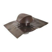 Chapeau De Ventilation Collerette Marron Diam.100 Mm - Nicoll